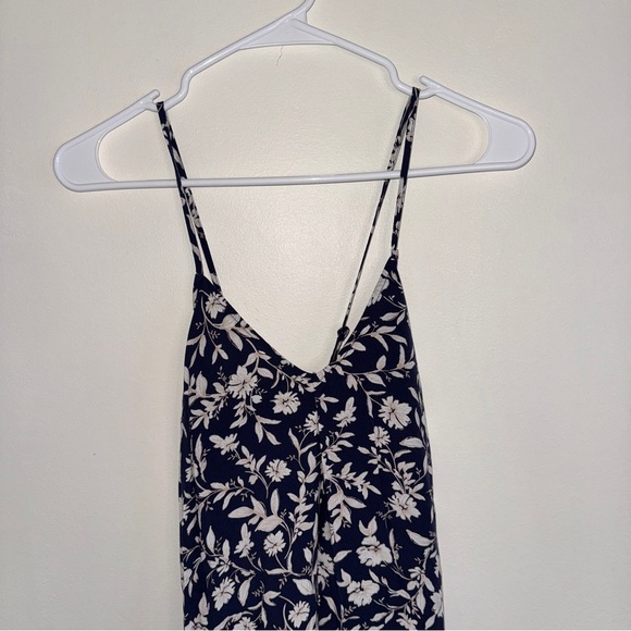 Old Navy Sleeveless V-Neck Maxi Shift Dress Navy Floral Small - Picture 3 of 5